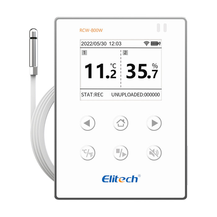 Elitech RCW-800W-TDE Wireless Temperature Data Logger, WIFI Remote  Temperature Recorder for Refrigerator