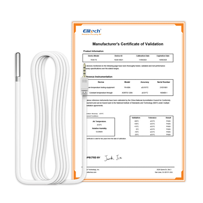 Elitech RCW-360Pro WiFi Temperature Data Logger, remoto Data Logger in tempo reale, archiviazione dei dati di app/cloud (è necessario acquistare la sonda separatamente)