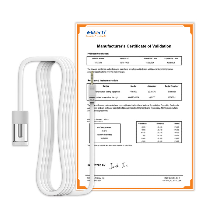 Elitech RCW-360Pro WiFi Temperature Data Logger, remoto Data Logger in tempo reale, archiviazione dei dati di app/cloud (è necessario acquistare la sonda separatamente)