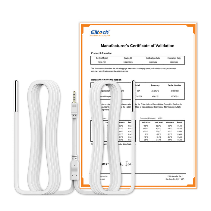 Elitech RCW-360Pro WiFi Temperature Data Logger, remoto Data Logger in tempo reale, archiviazione dei dati di app/cloud (è necessario acquistare la sonda separatamente)