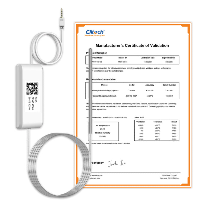 Elitech RCW-360Pro WiFi Temperature Data Logger, remoto Data Logger in tempo reale, archiviazione dei dati di app/cloud (è necessario acquistare la sonda separatamente)