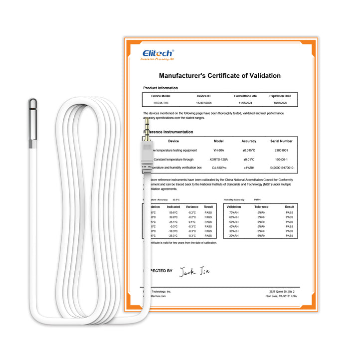 Elitech RCW-360Pro WiFi Temperature Data Logger, remoto Data Logger in tempo reale, archiviazione dei dati di app/cloud (è necessario acquistare la sonda separatamente)
