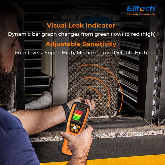 Elitech ILD-200 MAX Rilevatore di perdite di refrigerante a infrarossi Rilevamento perdite HVAC/R ad alta precisione