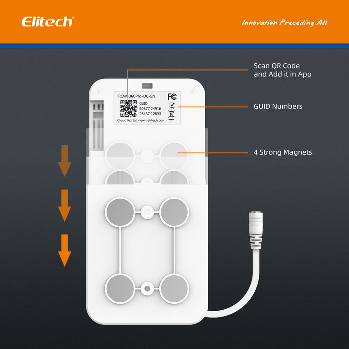 Elitech RCW-360Pro 4G Wireless Temperature Data Logger, Remote Real-Time Data Logger, APP/Cloud Data Storage (Need to buy probe separately)