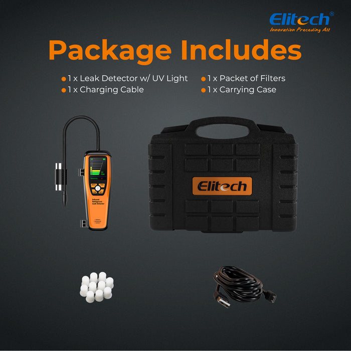 Elitech ILD-200 MAX Rilevatore di perdite di refrigerante a infrarossi Rilevamento perdite HVAC/R ad alta precisione