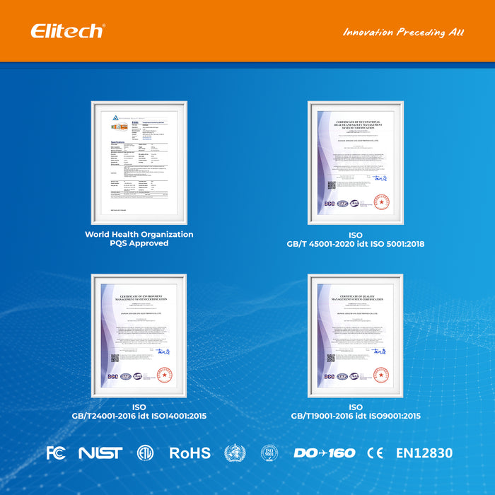 Registrador de datos de temperatura Elitech RC-5+, PDF Registrador de datos de temperatura USB, 32000 puntos, con calibración certificada