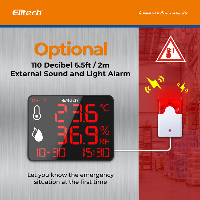 Elitech DR-230 Bluetooth Data Logger Alta precisión Termómetro de higrómetro digital 30000 Puntos