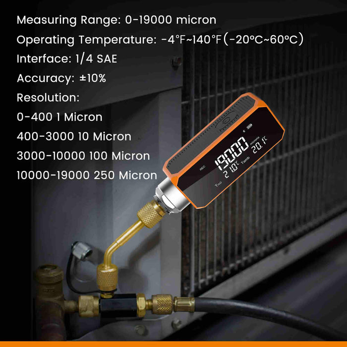 Wireless Temperature Probe Digital Thermometer For HVAC Automotive A/C  Systems