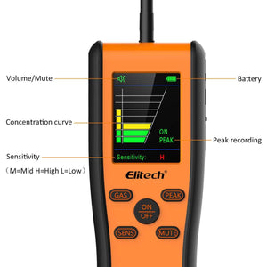 Elitech IR-200 Infrared and Heated Diode Refrigerant Leak Detector ...