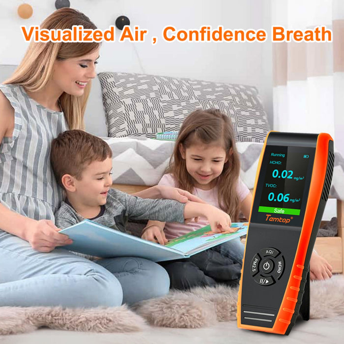 Temtop LKC-1000E Air Quality Monitor PM2.5 PM10 5-in-1 Particles AQI Detetor - Elitech UK